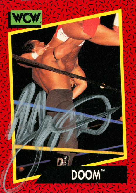 Ron Simmons signed 1991 WCW Trading Card