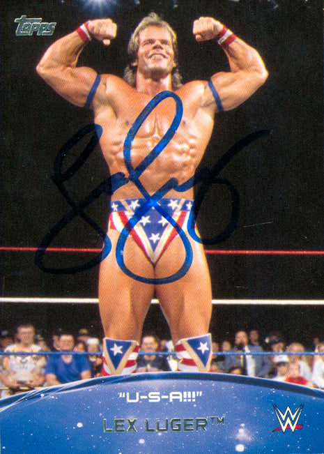 Lex Luger signed 2015 Topps WWE Trading Card