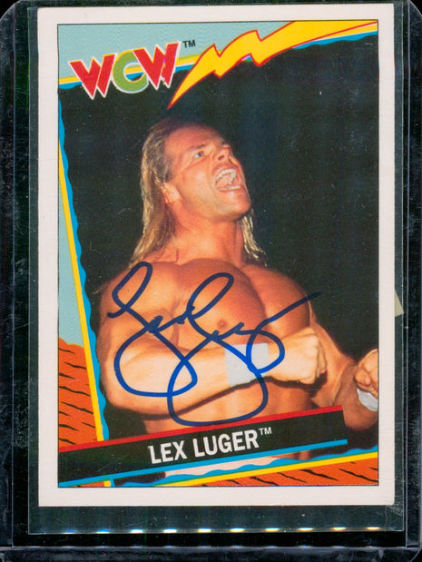 Lex Luger signed 1992 WCW Trading Card