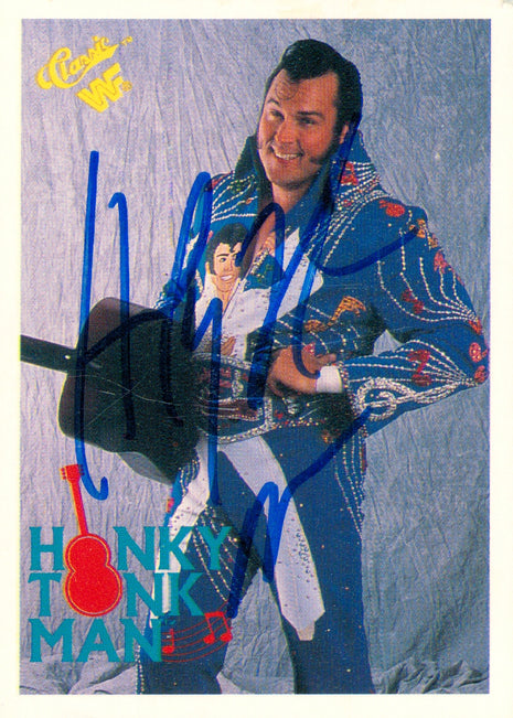 Honky Tonk Man signed 1990 WWF Classics Trading Card