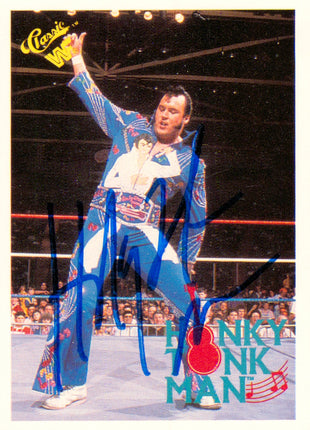 Honky Tonk Man signed 1990 WWF Classics Trading Card