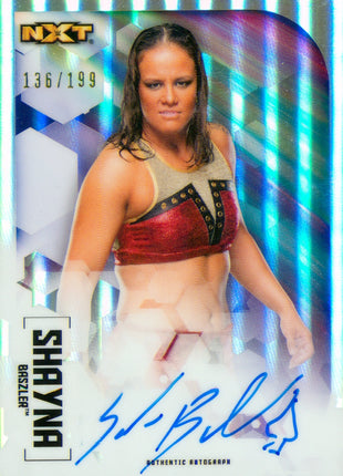 Shayna Baszler signed 2020 Topps Chrome WWE Trading Card #136/199