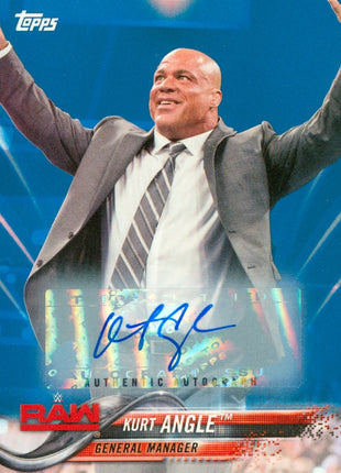 Kurt Angle signed 2018 Topps WWE Trading Card #14/50