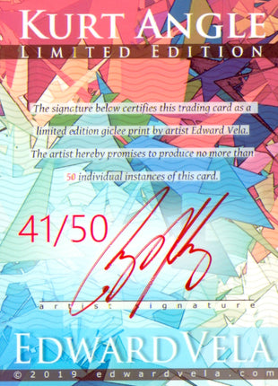 Kurt Angle signed Limited Edition Art Trading Card #41/50