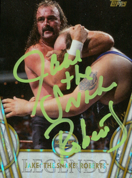Jake Roberts signed 2018 WWE Legends Trading Card