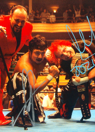 Yoshihiro Tajiri & Mikey Whipwreck dual signed 8.5x11 Photo