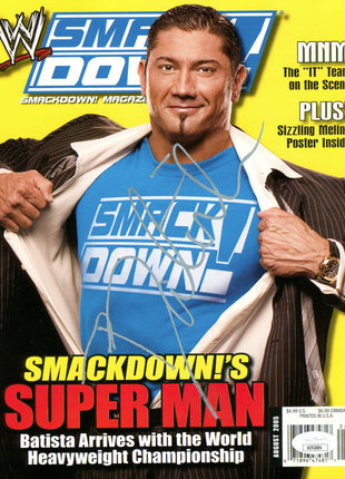 Batista signed WWE Smackdown Magazine Cover (w/ JSA)