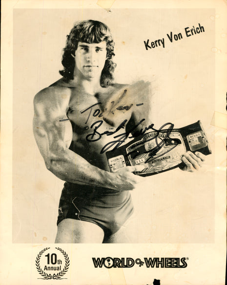 Photo 8x10 signée par Kerry von Erich (promotion originale)