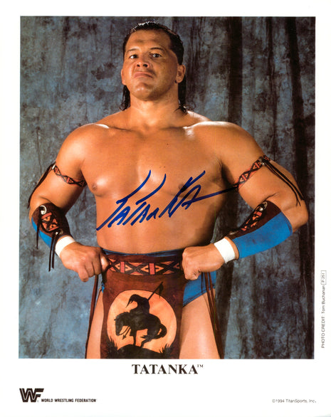 Foto firmada de 8x10 por Tatanka