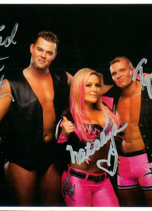 Natalya, David Hart Smith & Tyson Kidd triple signed 8x10 Photo