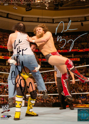 CM Punk,  Luke Harper & Daniel Bryan triple signed 8x10 Photo