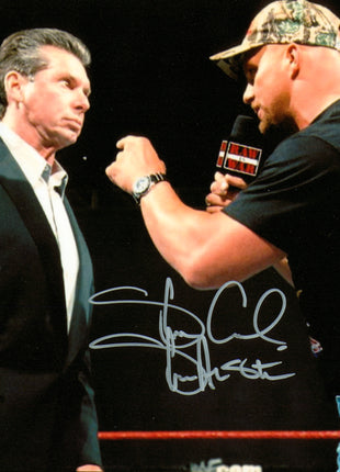 Vince McMahon & Stone Cold Steve Austin dual signed 8x10 Photo