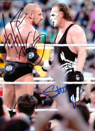 Triple H & Sting dual signed 8x10 Photo