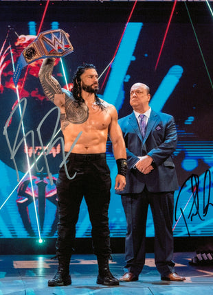 Roman Reigns & Paul Heyman dual signed 8x10 Photo