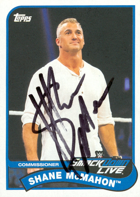 Shane McMahon firmó la tarjeta coleccionable de la WWE Topps 2018