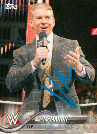 Vince McMahon signed 2018 Topps WWE Trading Card