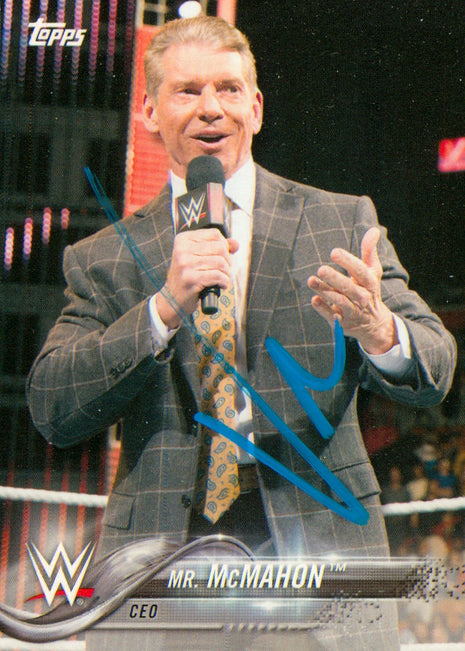 Vince McMahon signed 2018 Topps WWE Trading Card