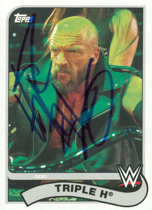 Triple H signed 2018 Topps WWE Trading Card