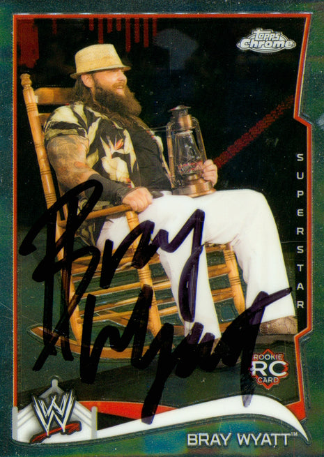 Bray Wyatt signed 2014 Topps Chrome WWE Trading Card RC