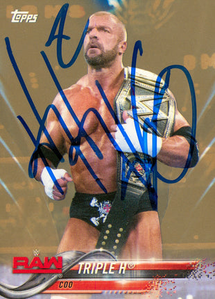 Triple H signed 2018 Topps WWE Trading Card