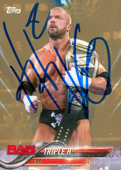 Triple H signed 2018 Topps WWE Trading Card