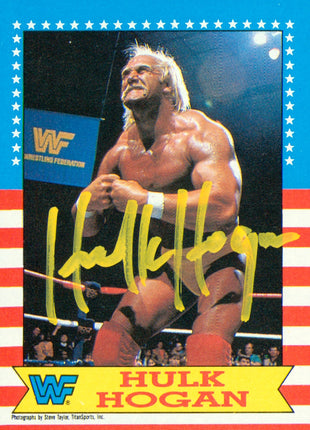 Hulk Hogan signed 1985 Topps WWF Trading Card