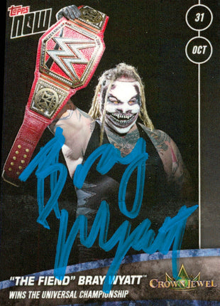 Bray Wyatt signed Topps Now WWE Trading Card