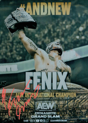 Rey Fenix signed Metallic 8x10 Photo