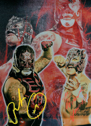 Penta Zero Miedo & Rey Fenix dual signed Metallic 8x10 Photo