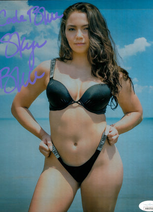 Skye Blue signed 8x10 Photo (w/ JSA)