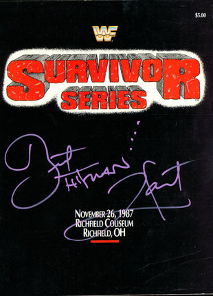 Bret Hart signed WWF 1987 Survivors Series Program