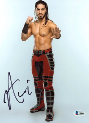 Mustafa Ali signed 8x10 Photo (w/ Beckett)