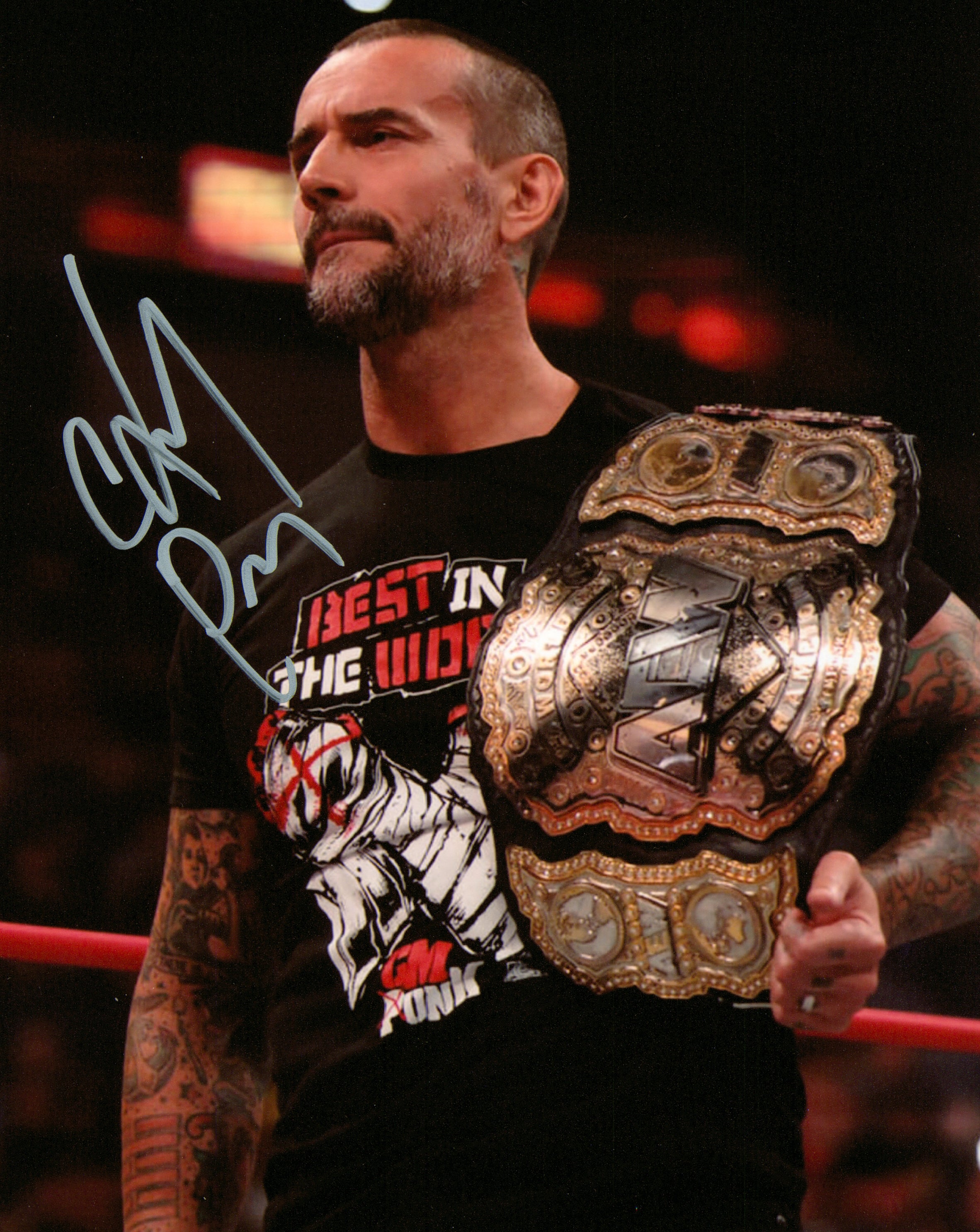 Sold CM Punk Autographed Photo