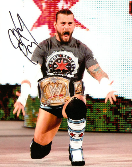 CM Punk signed 8x10 Photo