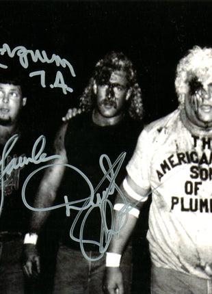 Jerry Lawler, Magnum TA & Dusty Rhodes triple signed 8x10 Photo (w/ JSA)