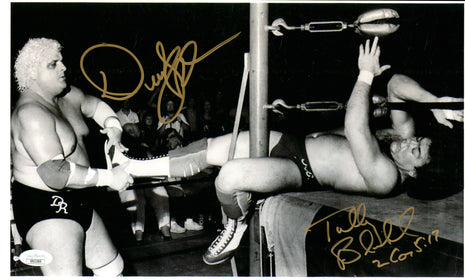 Dusty Rhodes & Tully Blanchard signed 8x12 Photo (w/ JSA)