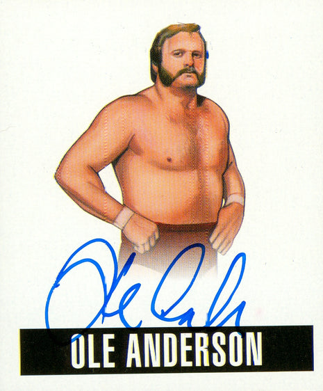Ole Anderson signed 2014 Leaf Originals Wrestling Trading Card