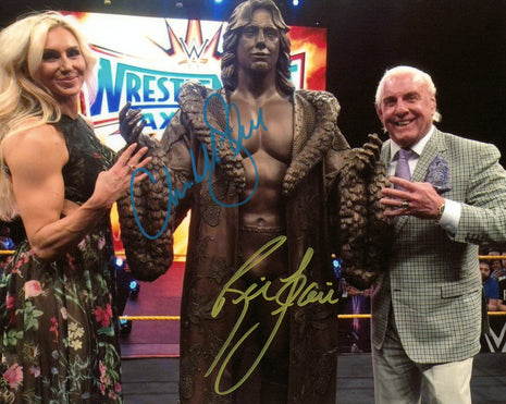 Charlotte Flair & Ric Flair dual signed 8x10 Photo