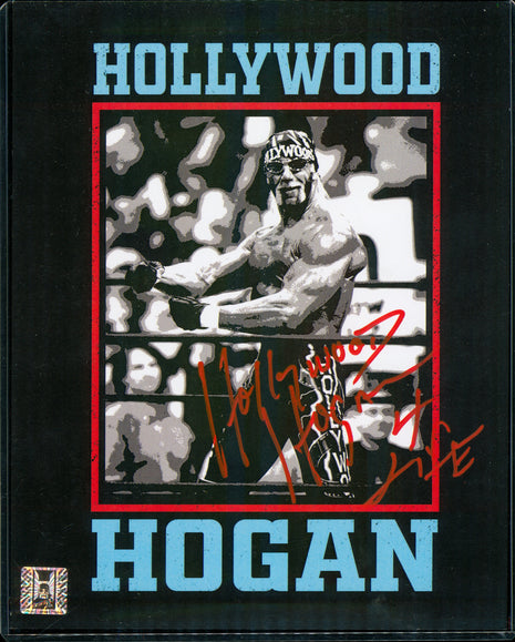 Fotografía firmada de Hollywood Hogan de 8x10 (con certificado de autenticidad de Hogan)
