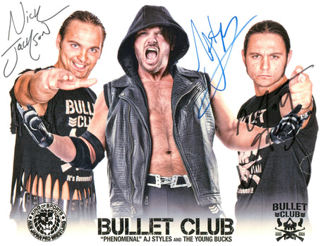 AJ Styles, Nick Jackson & Matt Jackson triple signed 8x10 Photo