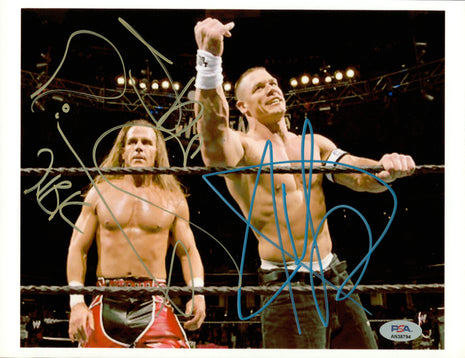 John Cena & Shawn Michaels dual signed 8x10 Photo (w/ PSA)