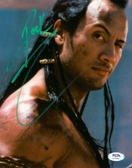 The Rock (The Mummy) signed 8x10 Photo (w/ PSA)