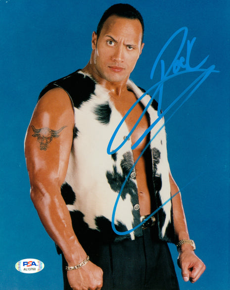 The Rock signed 8x10 Photo (w/ PSA)