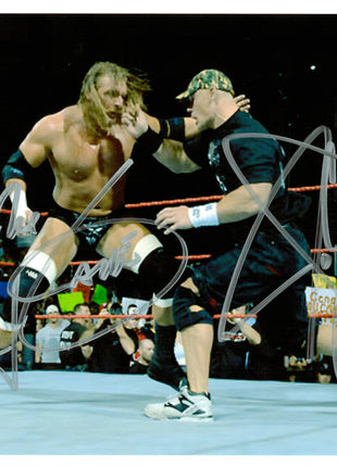 Triple H & John Cena dual signed 8x10 Photo (w/ PSA)