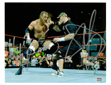Triple H & John Cena dual signed 8x10 Photo (w/ PSA)