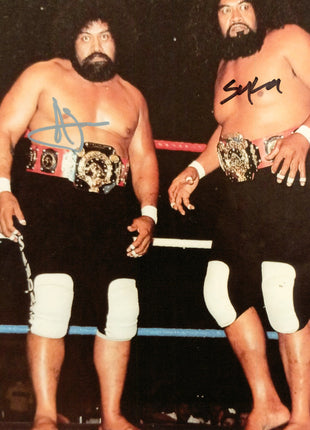 Wild Samoans - Afa & Sika dual signed 8x10 Photo