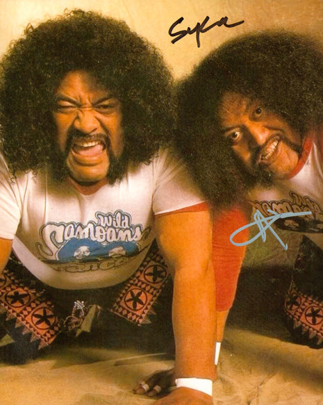 Wild Samoans - Afa & Sika dual signed 8x10 Photo