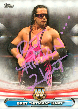 Bret Hart signed 2019 WWE Topps Trading Card