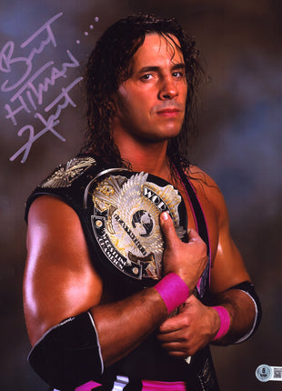 Bret Hart signed 11x14 Photo (w/ Beckett)