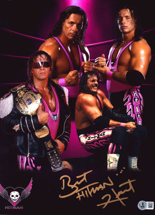 Bret Hart signed 11x14 Photo (w/ Beckett)